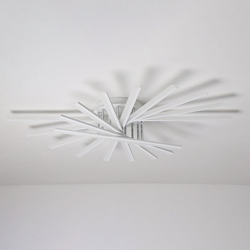 Luz de techo lineal de hierro forjado con led al ras del led minimalista moderno con sombra acrílica