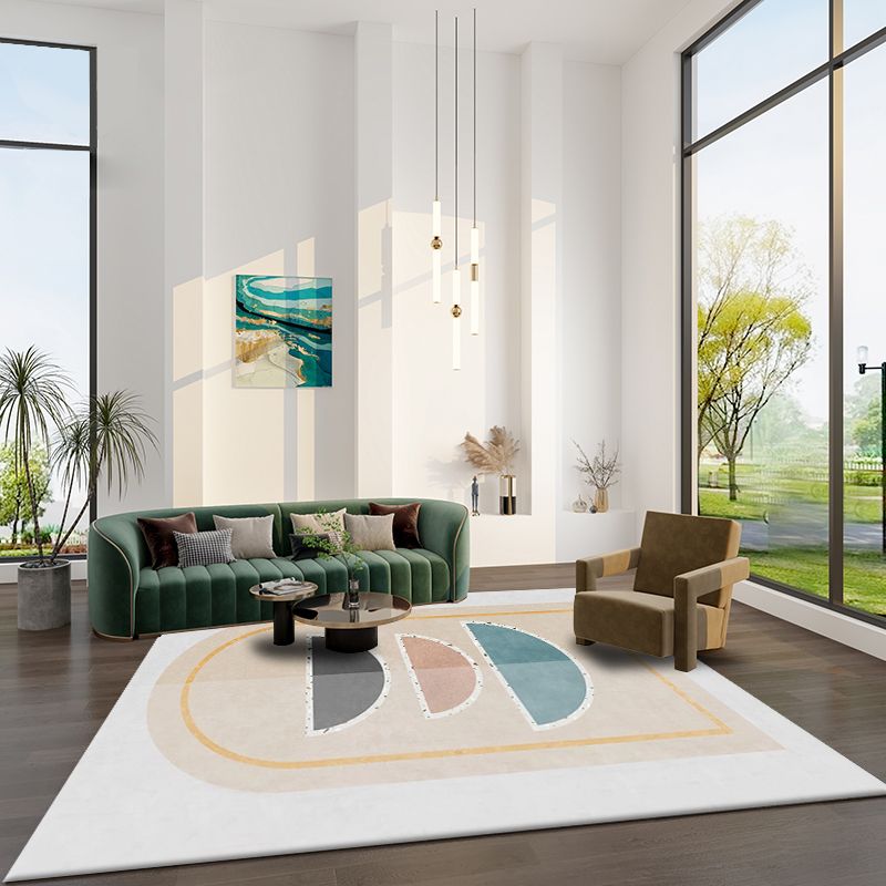 Oranje modern tapijt blending kleurblokkleed niet-slip achterste tapijt voor woningdecoratie