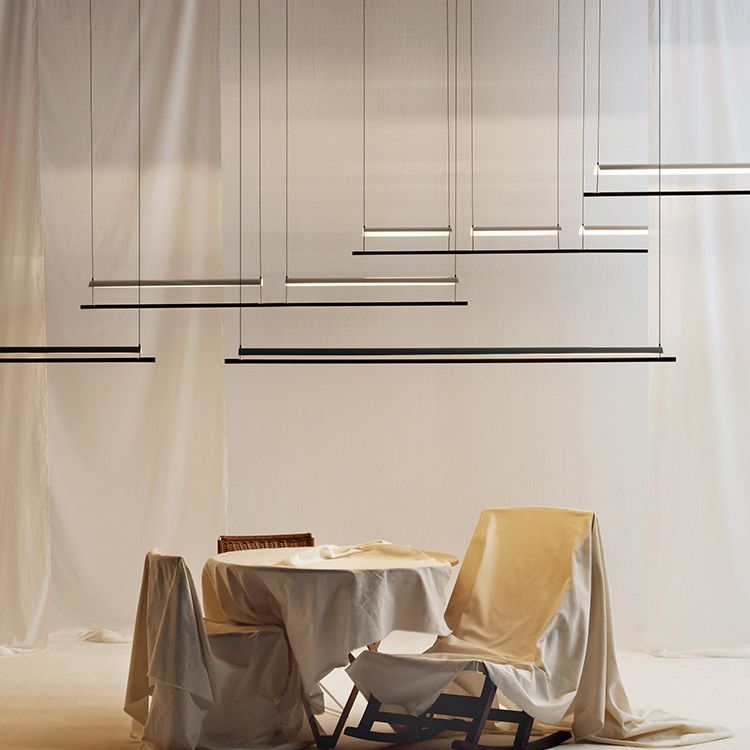 Paper Grandes luces colgantes de cocina Metálicas Simplicidad moderna Luces de araña de la isla para la oficina