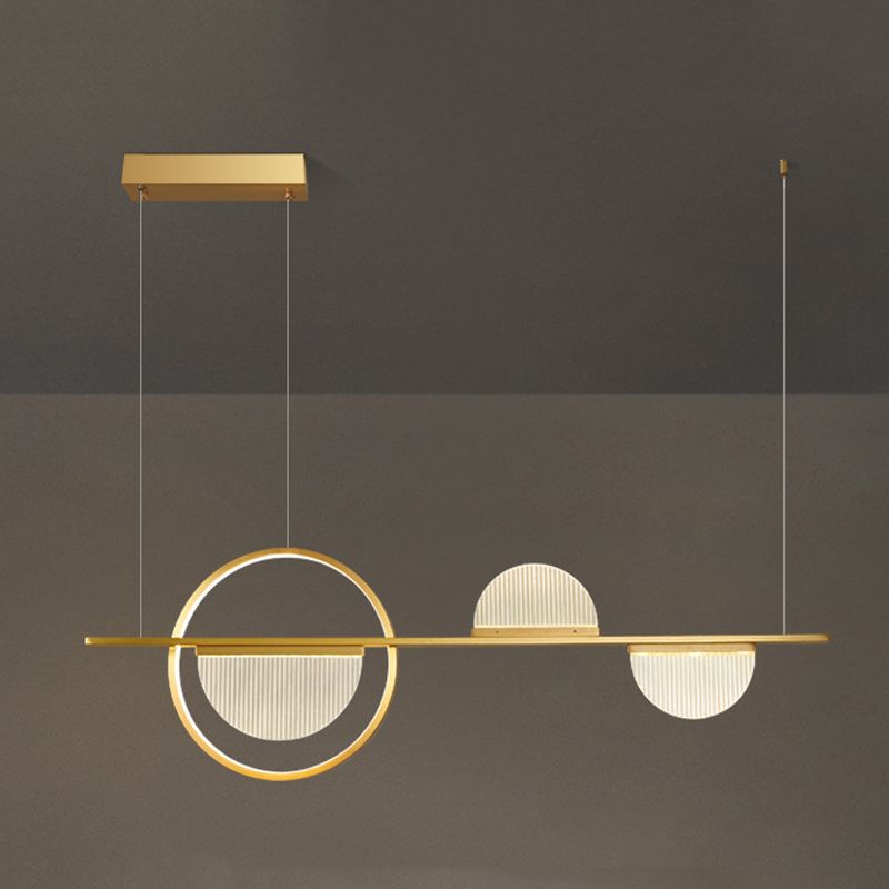 Metal Linear Island Pendant Lights Modern Multiple-Light Island Pendant Lighting