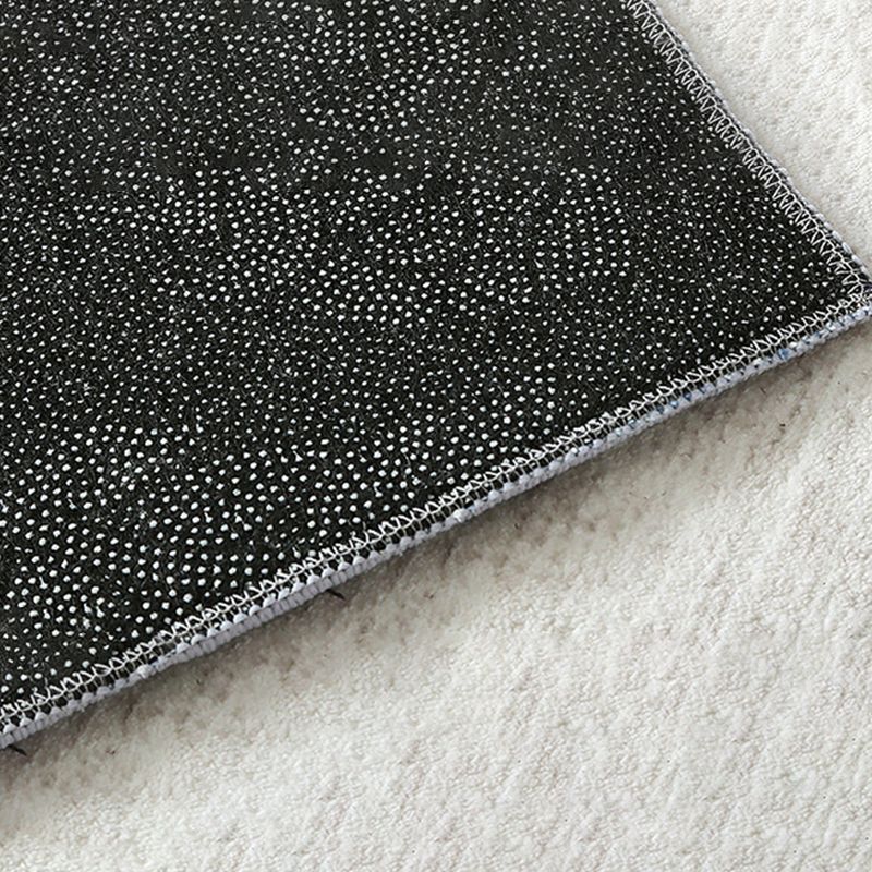 Modern White Rug Line Polyester Area Carpet Anti-Slip Washable Rug for Living Room
