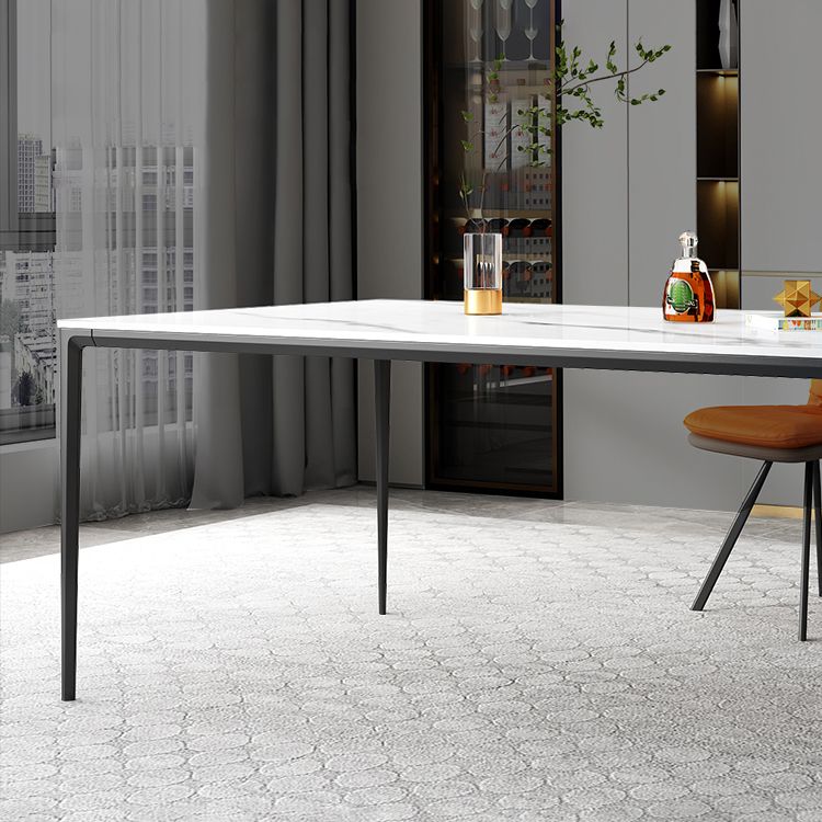 1/2/4/5/7/11 PCS Metal Contemporary Dining Room Ensemble avec table de dinet de table rectangle