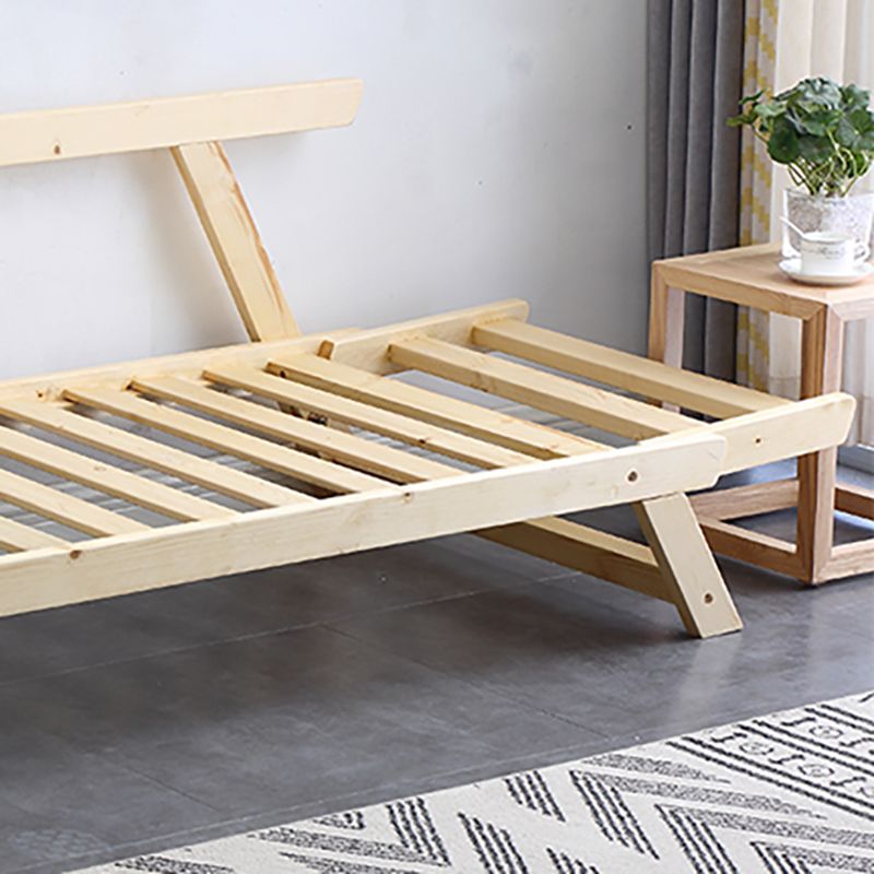Modern Wood and Fabric Sofa Convertible Flared Arm Sofa for Living Room