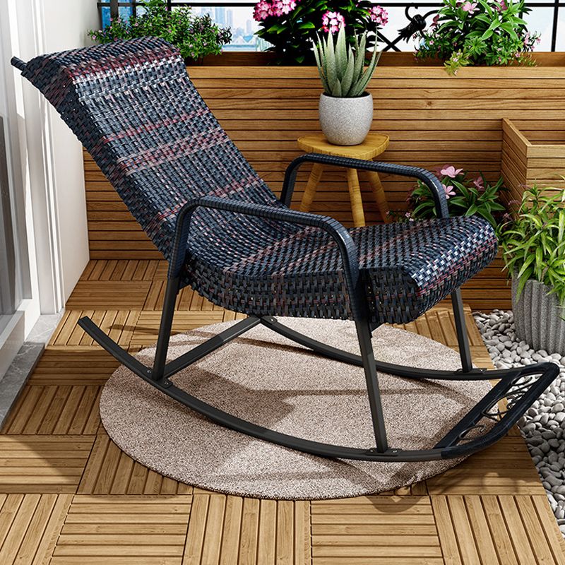 Modern Indoor Rattan Rocking Chair Single Relaxing Rocking Chair