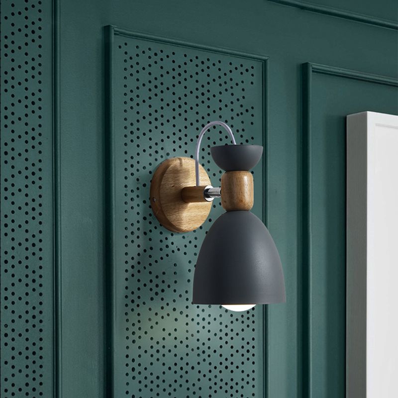 Lámpara de luz cónica de estilo nórdico de estilo de metal de la pared de la pared de la pared del dormitorio