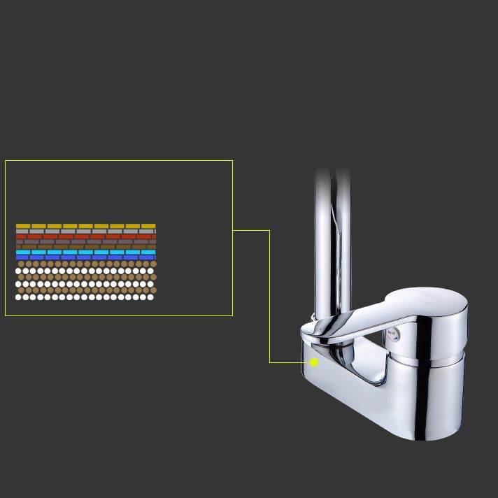 Chrome Circular Vessel Sink Faucet Swivel Spout Faucet for Bathroom