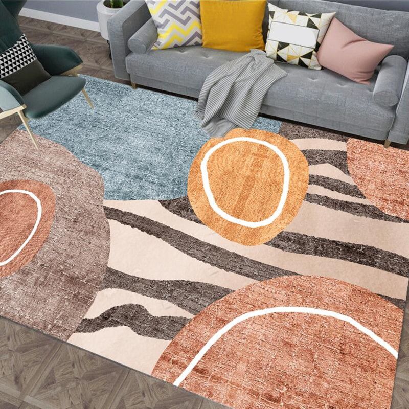 Tapis de tapis à imprimé abstrait multicolore Boho Rapis en intérieur Easy Care Animal Area Washable Area Papet pour chambre