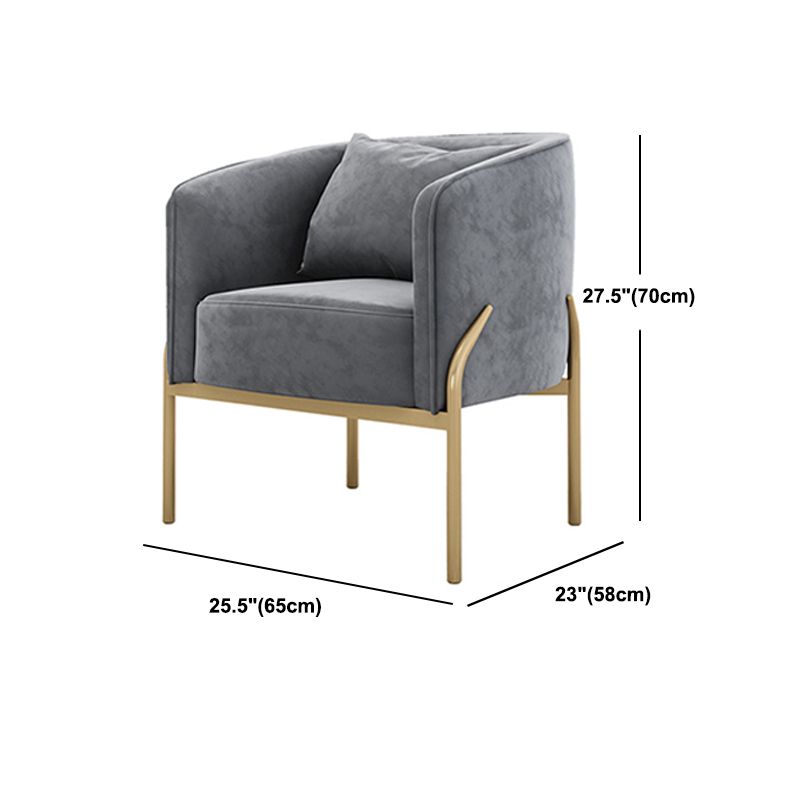 Standard Sofa 22.83" D X 27.55" H Sloped Arm Sofa with Golden Legs for Living Room