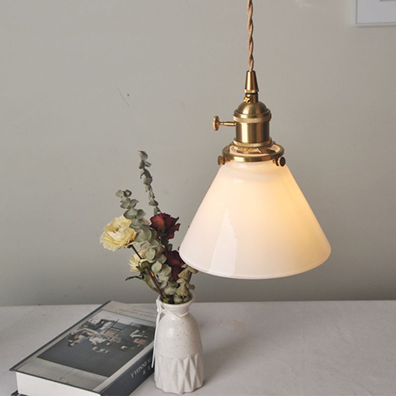 Industrial Style Ceiling Light Fixture with Glass Shade for Living Room