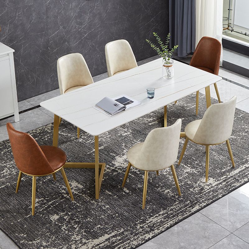 Glossy White Dining Table Set 1/4/5/7 Pieces Glam Dinette Set for Dining Room