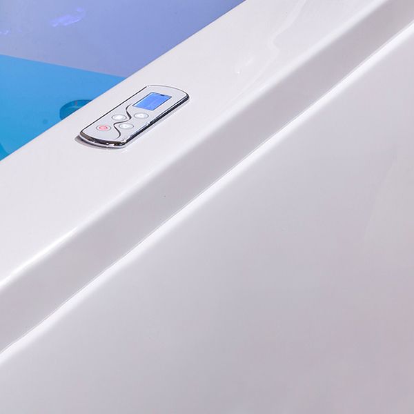 Freestanding Bath Acrylic Soaking White Rectangular Modern Bathtub