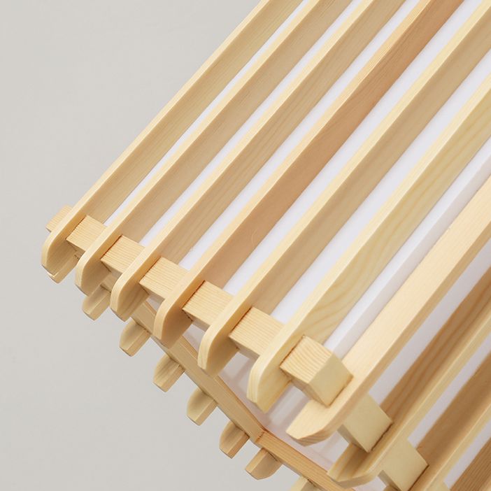 Japanische Laterne Hanglampe Holz 1 Kopf Esszimmer Suspension Licht in Beige