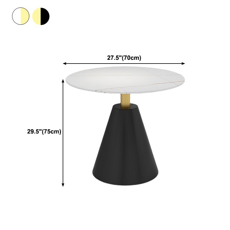 Gesinterde stenen eettafel moderne ronde eettafel met voetstukbasis