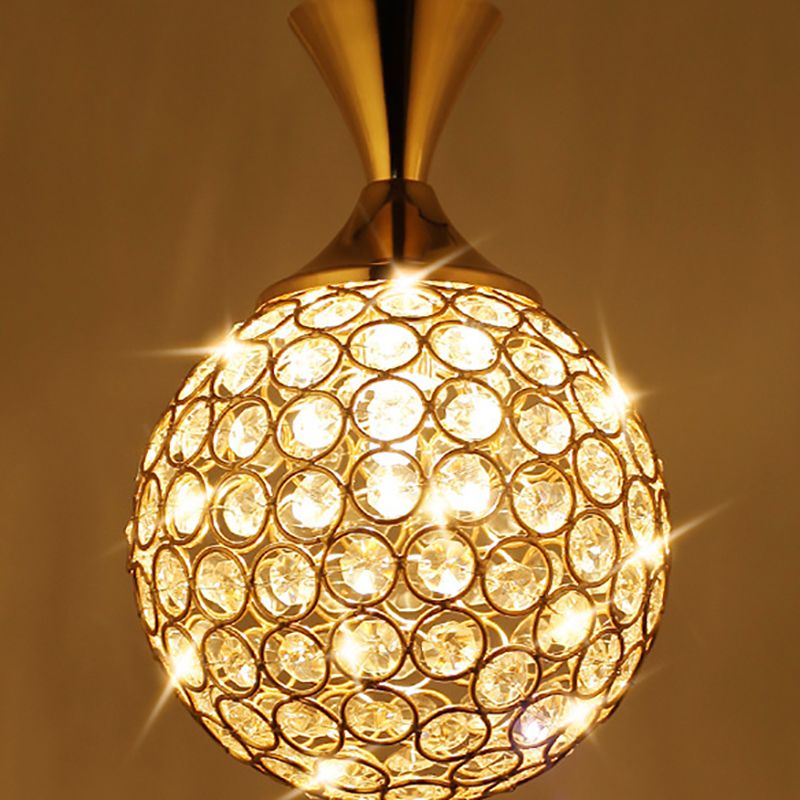 Escaliers multi-légers en spirale Pendant la lampe à goutte élégante minimaliste avec nuance de cristal à billes