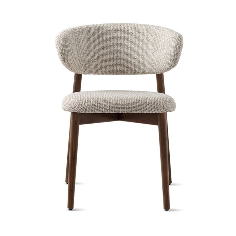 Home Open Back Side Chair Contemporary Solid Wood Dining Chair