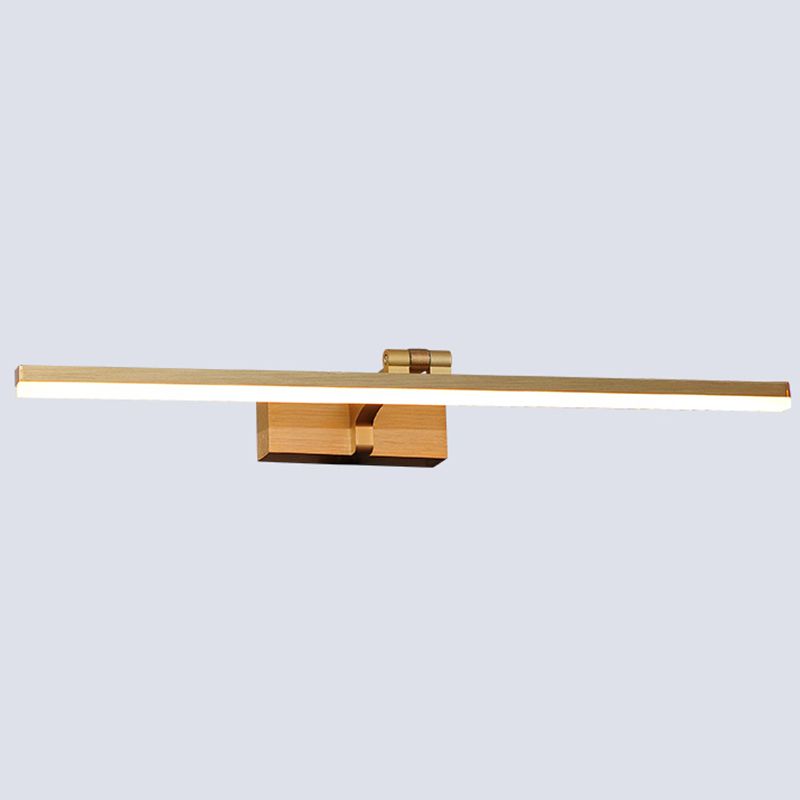 Linear Metal Wall Light Fixture Modern Style 1-Light Mirror Wall Mount Lighting