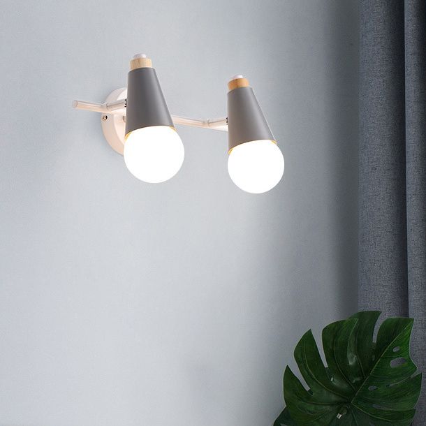 Sala de estar cónica Iluminación de pared de la pared contemporánea de estilo de pared moderno.