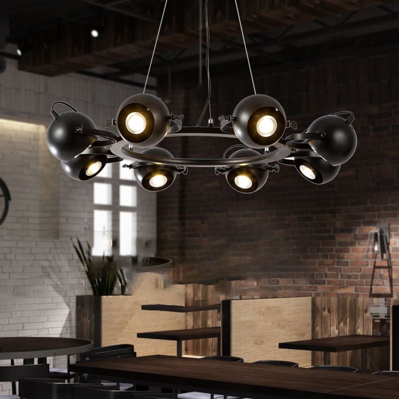 Industrial Wheel Hanging Ceiling Lights Metal Pendant Chandelier for Living Room