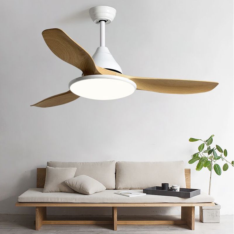 Unique Shape Metal Ceiling Fan Light Kids Style 1-Light Ceiling Fan Lamp for Living Room