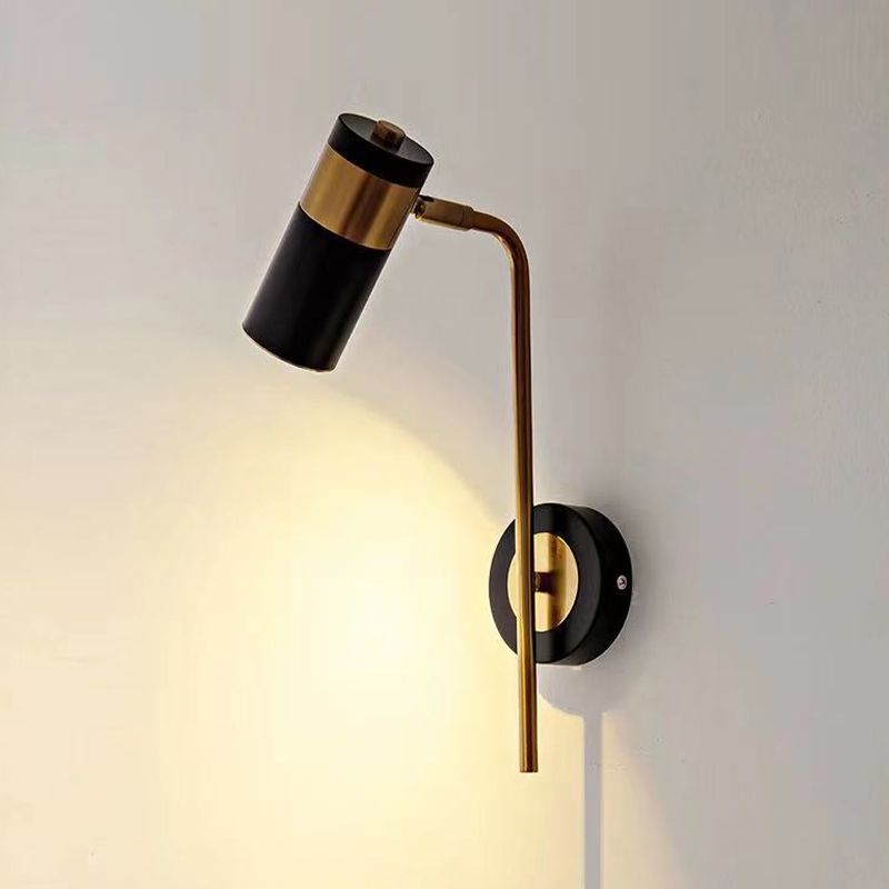 Metal Cylinder Wall Mount Lamp Simple 1 Light Wall Mounted Light Fixture