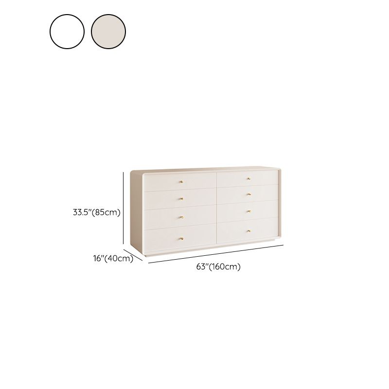 Modern Standard Storage Cabinet White Wood Side Cabinet with Drawers