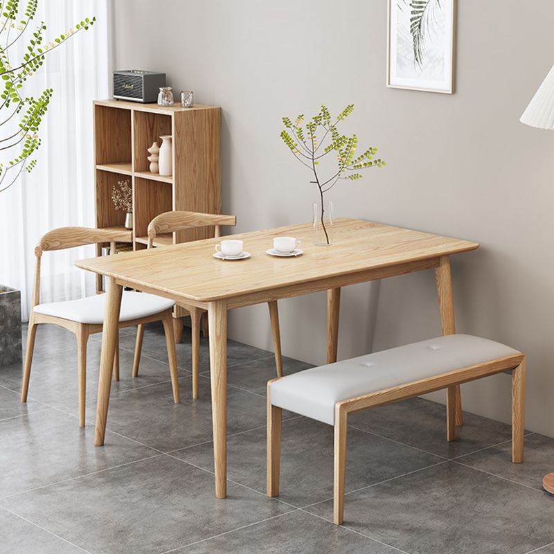 Glam Style Table Wooden Rectangle Table with 4 Legs for Home Use