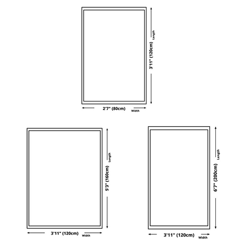 Green Modern Area Rug Plant Pattern Polyester Area Carpet Stain Resistant Rug for Home Decor