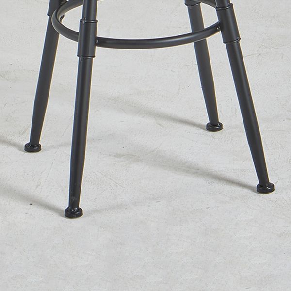Taburete de bar de metal de estilo industrial con patas de hierro, taburete contrario para barra de cocina