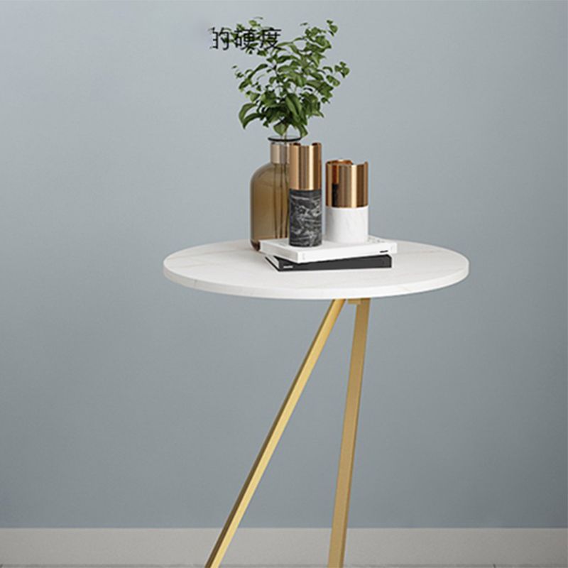 Contemporary Frame End Table Round Side End Table for Living Room