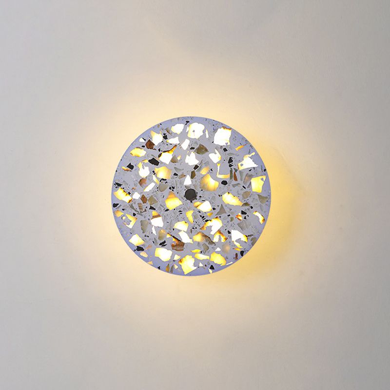 Nordic Cement Wall Light Round Colorful LED Wall Sconce for Living Room