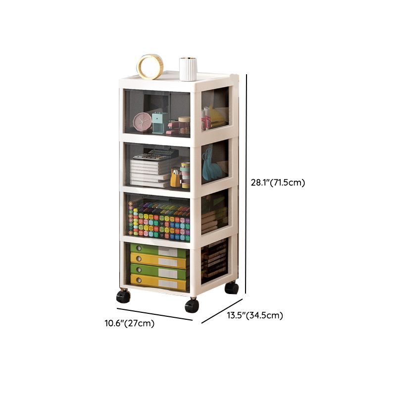 Transparent Vertical Filing Cabinet Modern Plastic Drawers File Cabinet