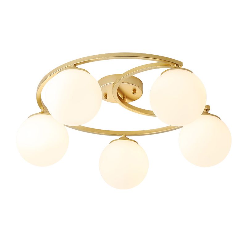 Modern Simple Ceiling Light Ball Shape Iron Ceiling Lamp for Bedroom