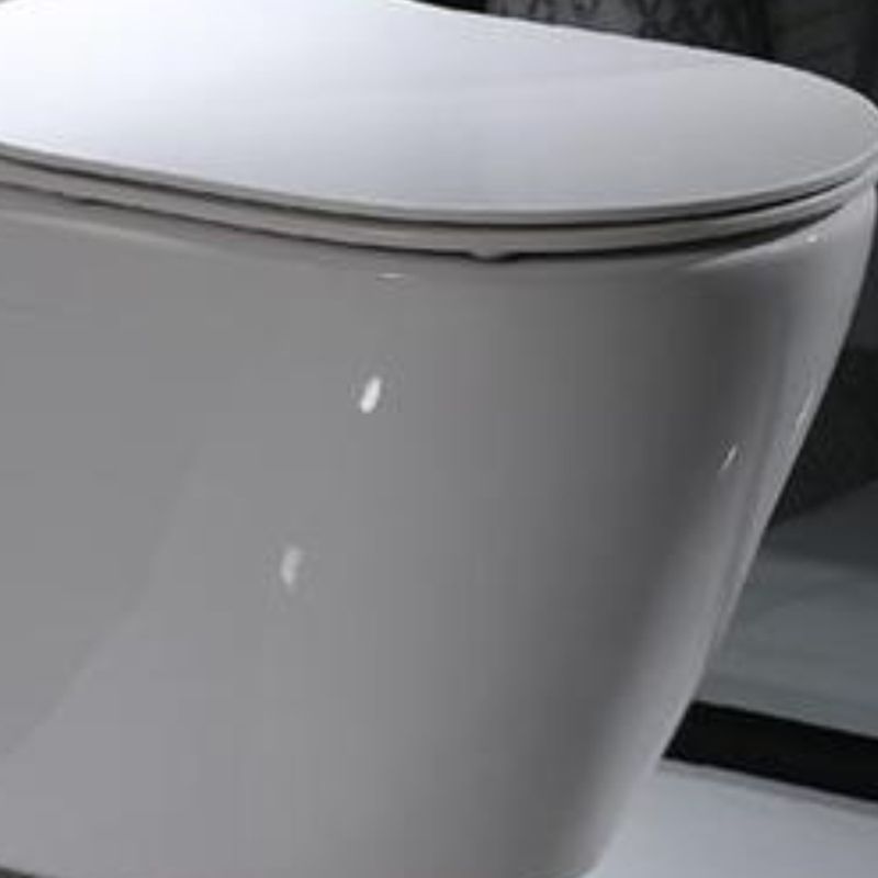 Modern Wall Mount Flush Toilet White Urine Toilet with Seat for Bathroom