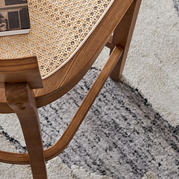 Modern Style Low Back Barstool Wooden Counter Bar Stool with Wood Legs