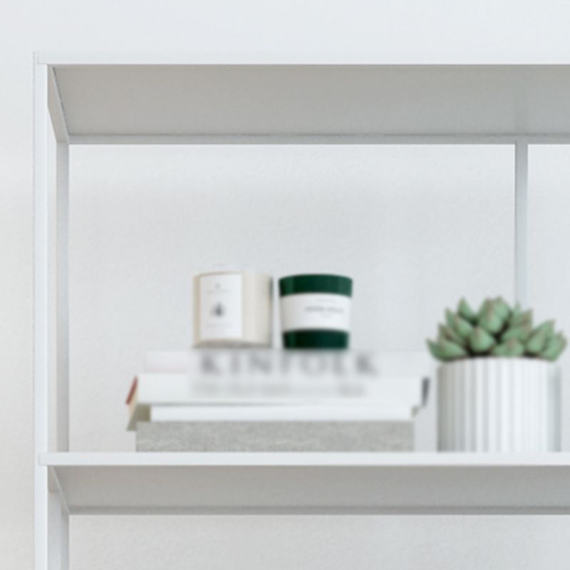 Industrial Style Open Bookcase with Metal Rectangular Shelves