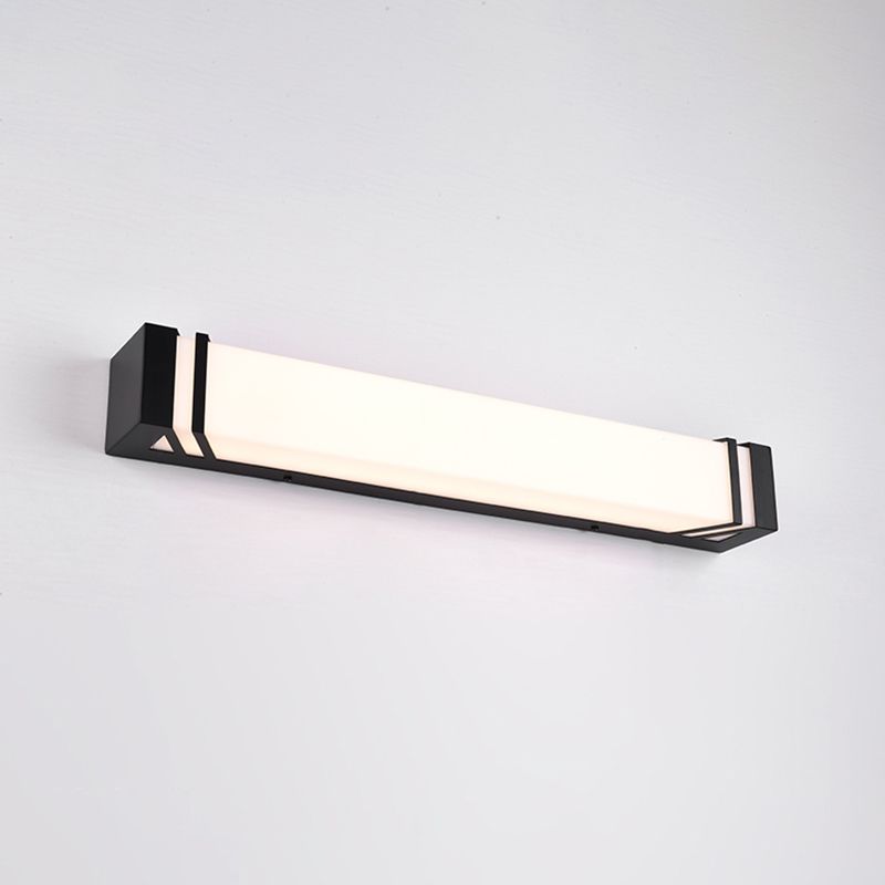 Modern Simple Iron Wall Light Rectangle Shape Wall Lamp with Acrylic Shade for Bedroom