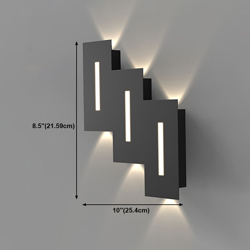 Metal Geometric Wall Light Nordic Black LED Wall Sconce for Living Room