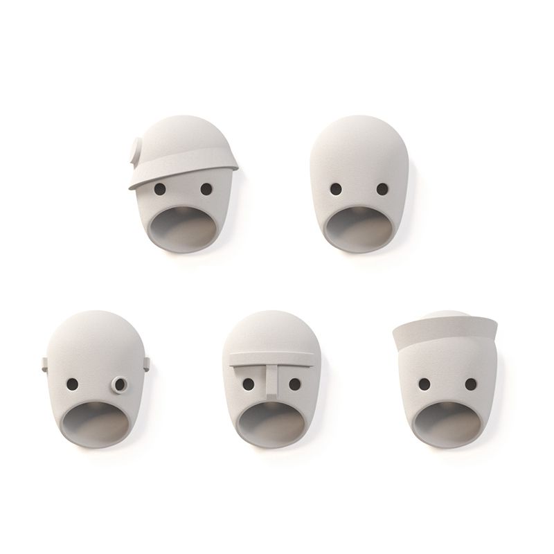 Modern Metal Wall Sconce Mask Shape Wall Light with Resin Shade for Living Room