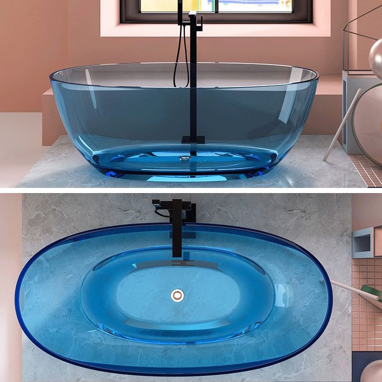 Modern Oval Colorful Bath Tub Soaking Freestanding Tub for Home