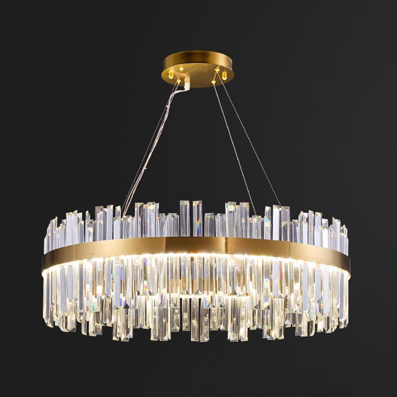 Moderno lampadario a pendente a pendente orbicolare sospeso di illuminazione cristallo