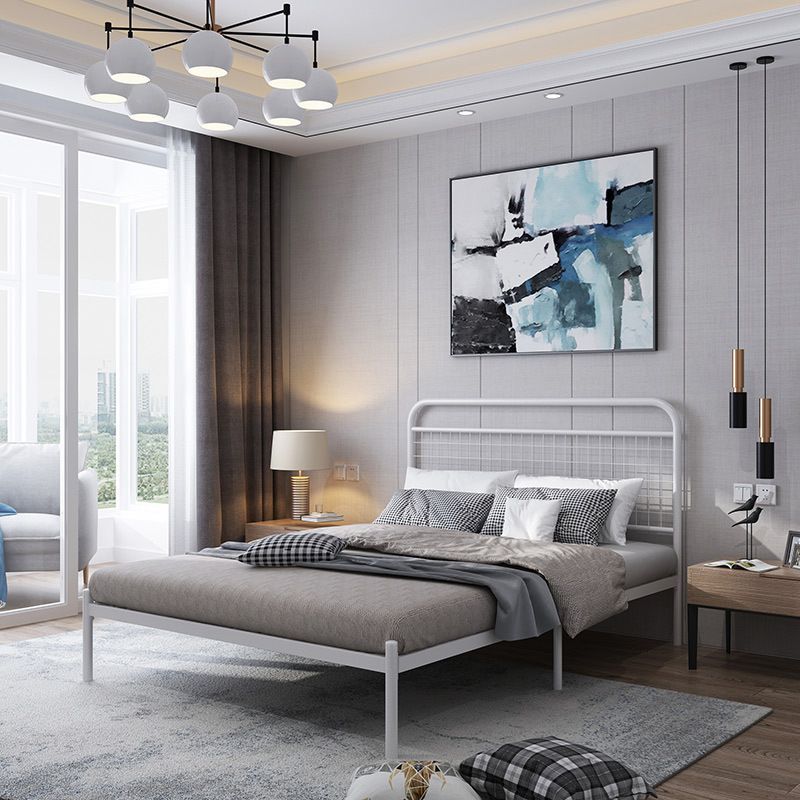 84.65 inch Wide Industrial Standard Bed Metal Bed with Headboard