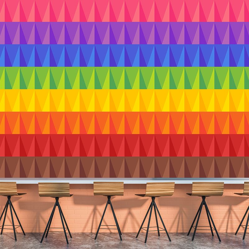 Helle Farbgeometrie-Wandbild, umweltfreundliche Heimdekoration für Schlafzimmer
