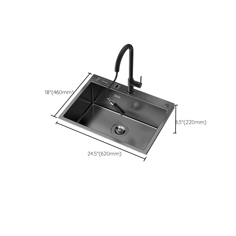 Soundproof Kitchen Sink Overflow Hole Design Kitchen Sink with Drain Assembly