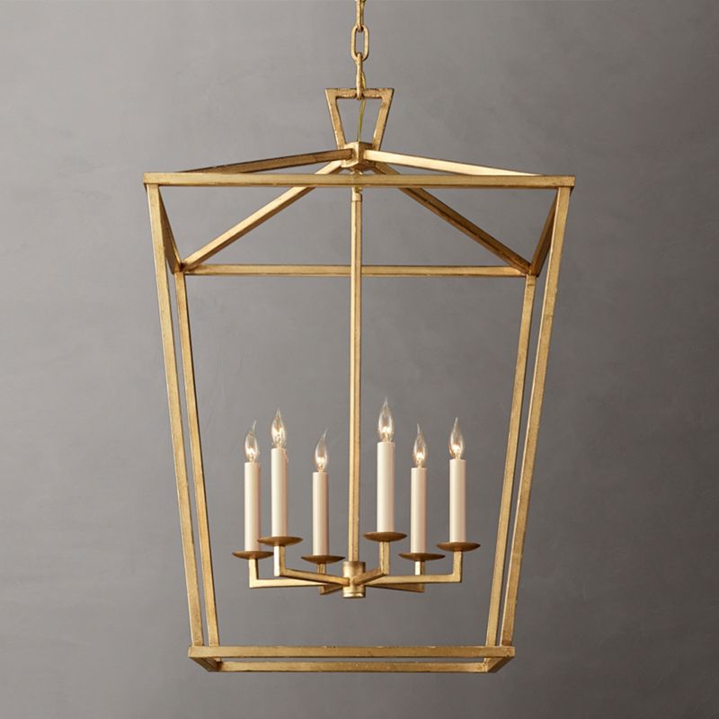 Industrial Cage Shade Chandelier Multi Light Hanging Light for Living Room