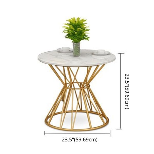 Nordic Dining Room Set with Round Sintered Stone Top and Pedestal Base Dining Furniture