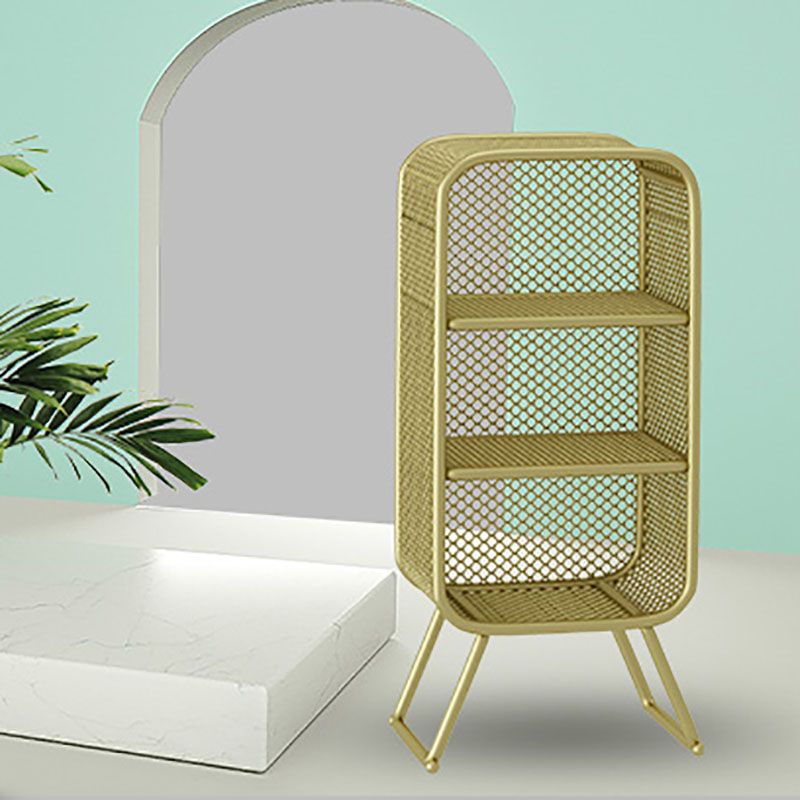 Glam Iron Standard Bookshelf Vertical geschlossener Rückenbuch für Zuhause