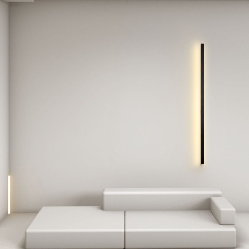 Linear Shape Metal Wall Light Modern 1-Light Wall Mounted Light Fixture