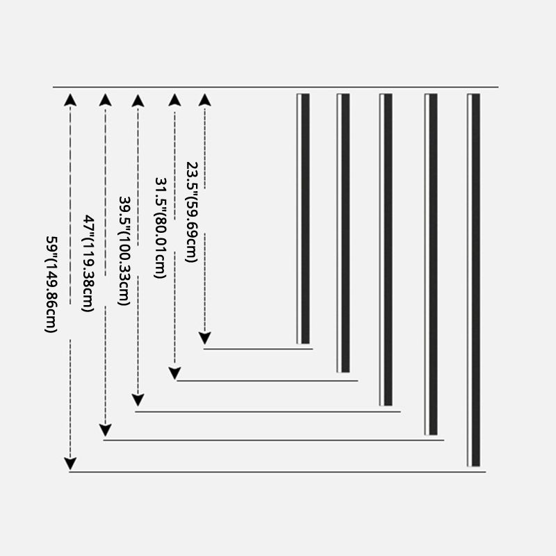 Metal Linear Wall Sconce Lighting Minimalist-Style LED Sconce Light Fixture in Black