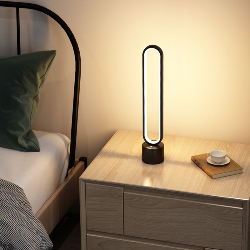 1 Leichte lineare Tischbeleuchtung moderner Metalltischbeleuchtung für Bett
