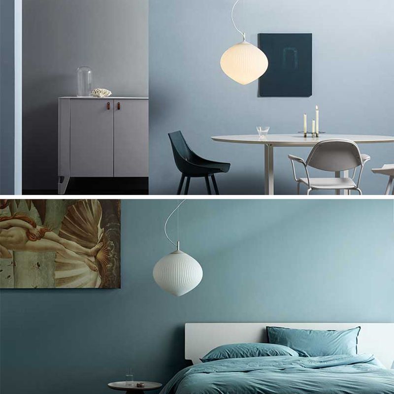 Flower Shape Hanging Lighting Modern Style Glass 1 Light Pendant Lamp for Restaurant